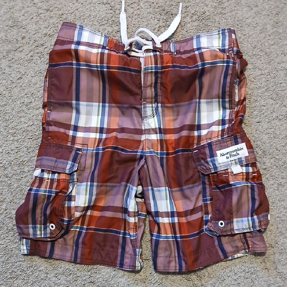 Abercrombie & Fitch Mens Plaid Shorts
